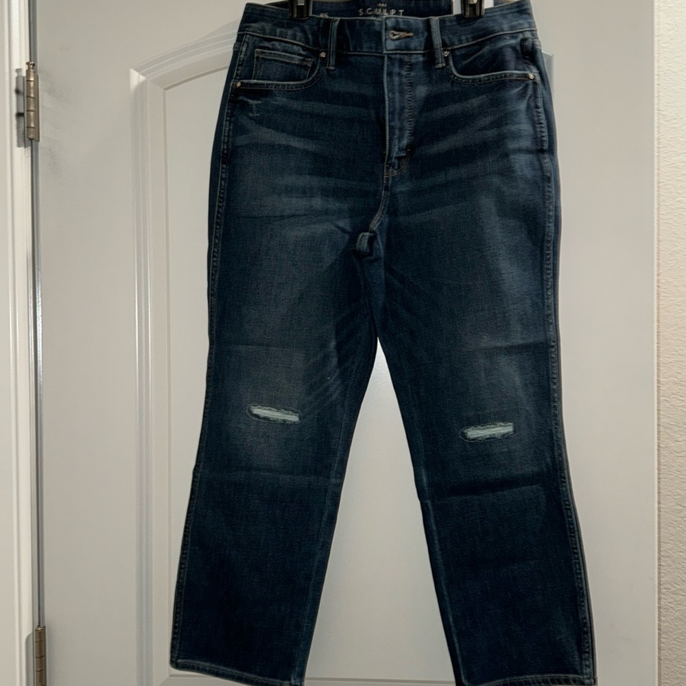 WHBM NWT High Rise Sculpt Straight Crop Jeans size 8S
